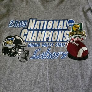 GVSU Football 2005 National Champions Long-Sleeve T-shirt - Gray - Size Medium